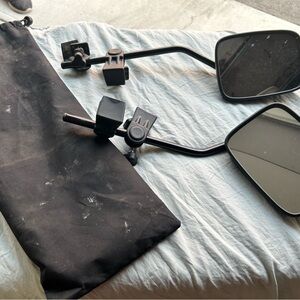 Black Rearview Mirrors for Trailer Towing